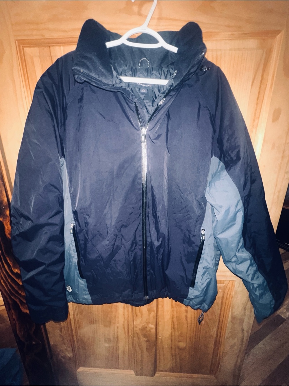 Lands' End Quilted Navy Jacket